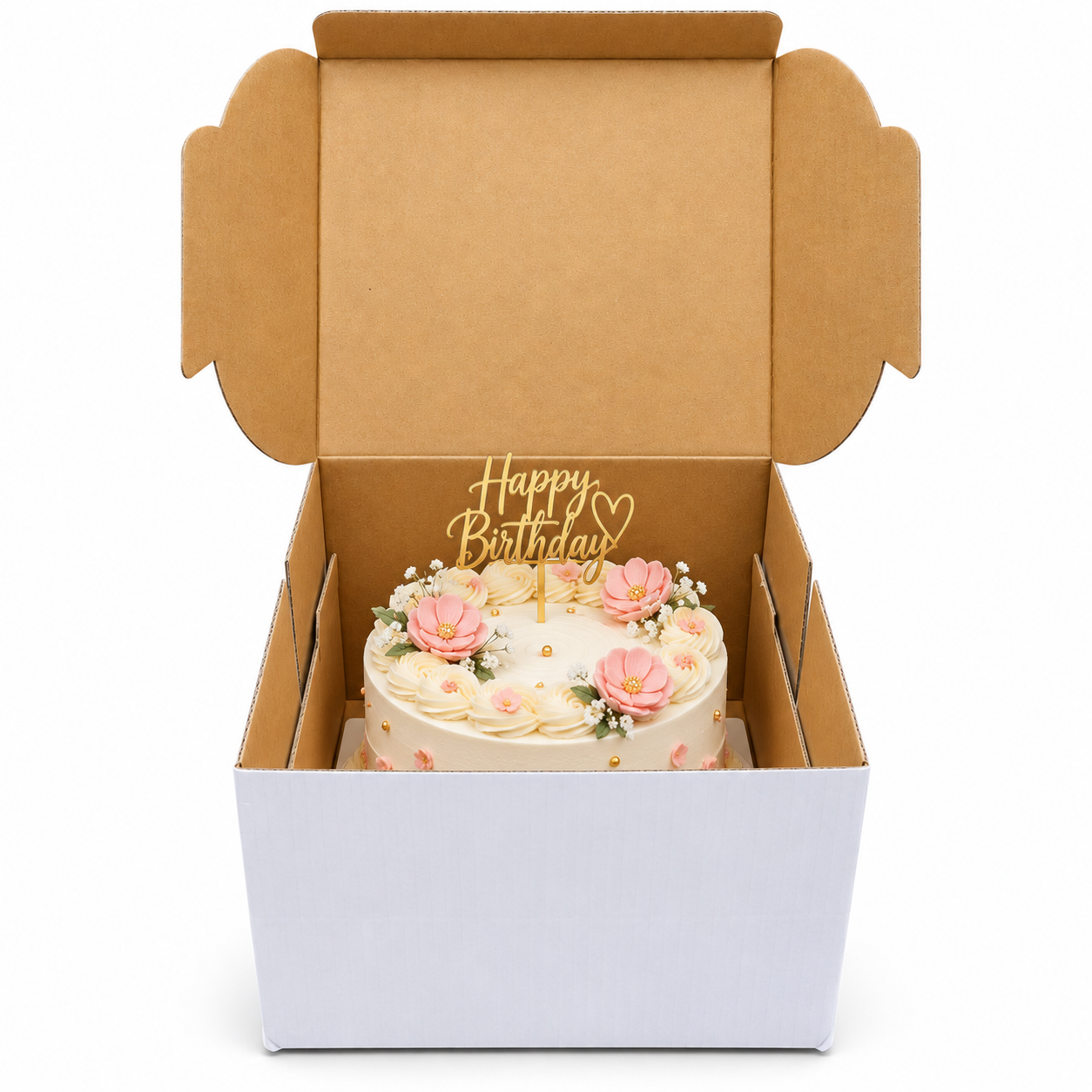 Corrugated Cake Box 8x8x8"- 10 pc