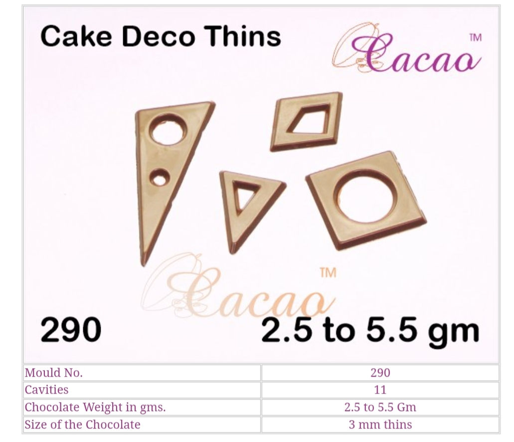Cake Decoration - Cacao Mold No. 290