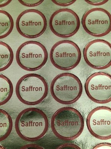 Saffron Color Sticker Saffron Chocolate Flavour Sticker | Choco Centre