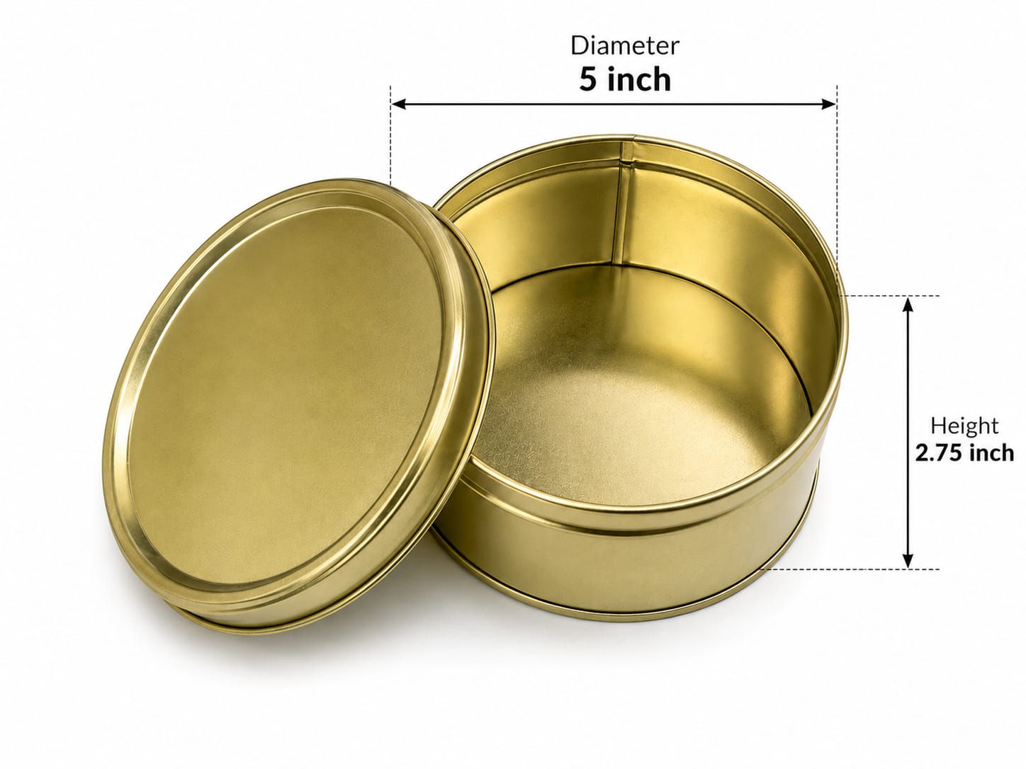 Golden Cookie Tin 5x5x2.75" -1 pc