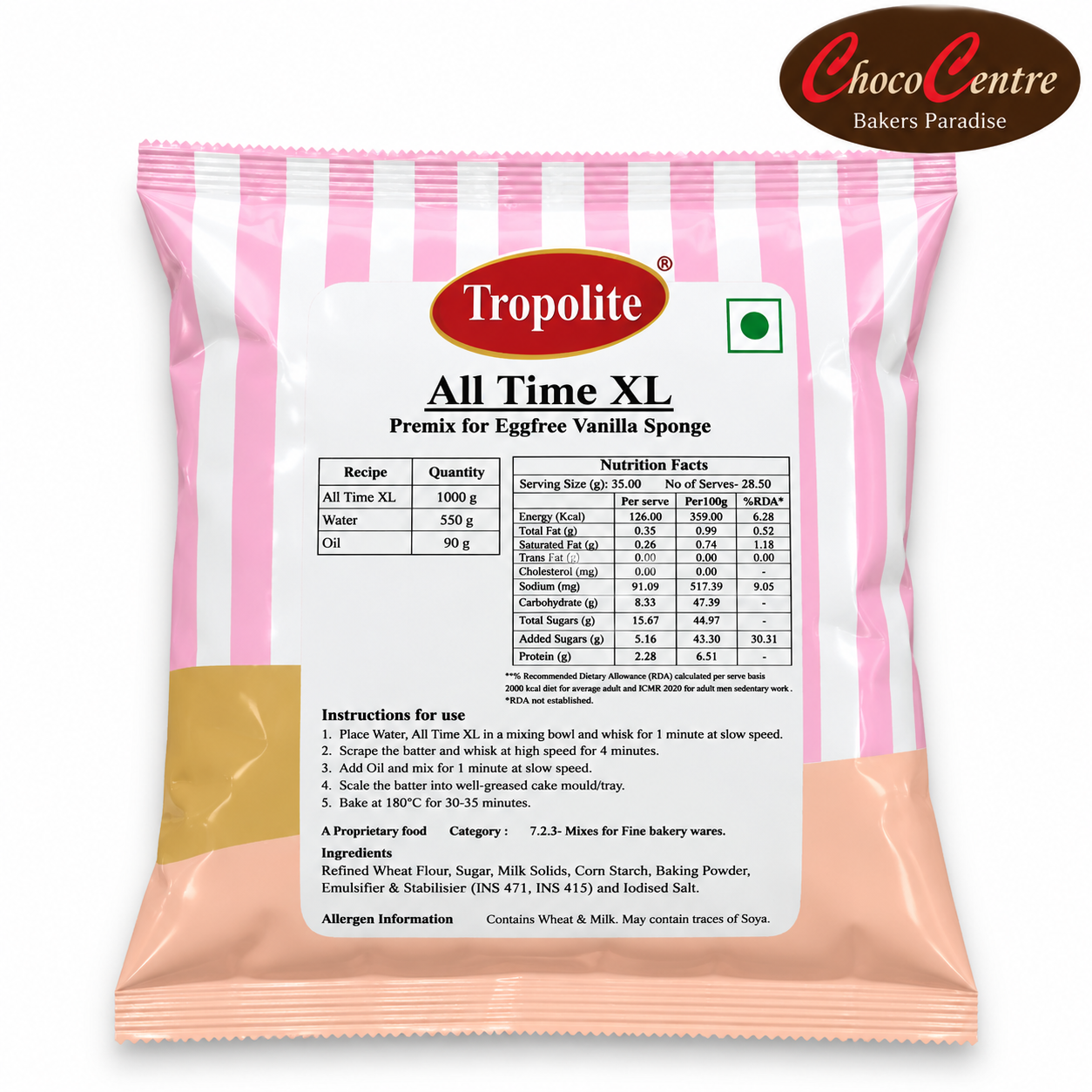 Vanilla Cake Premix - 1 kg