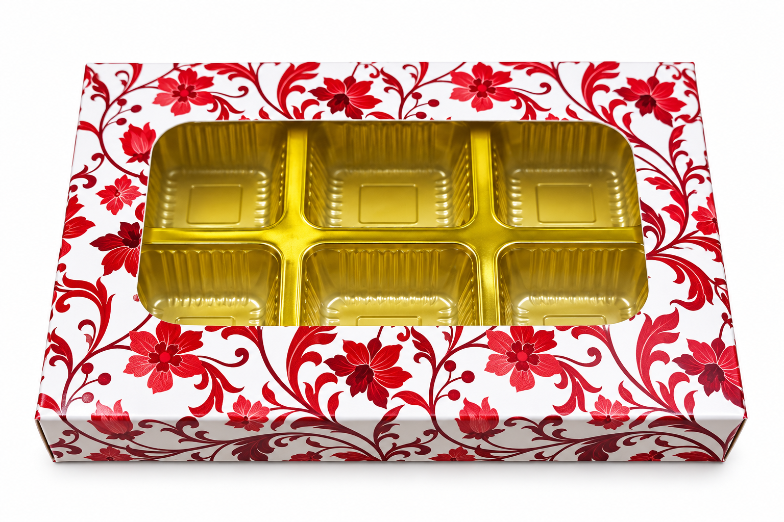 6 Cavity Chocolate Box - 10 pc