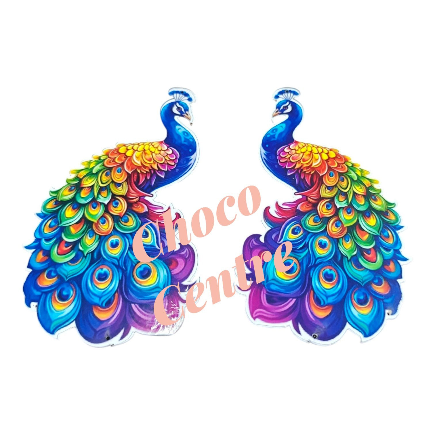 Mdf Peacock Motif Pair