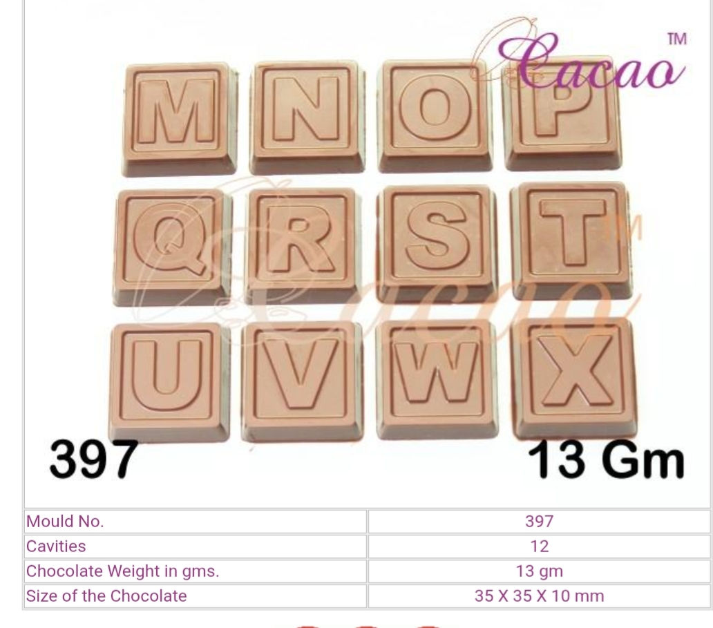Alphabet - Cacao Mold No. 397