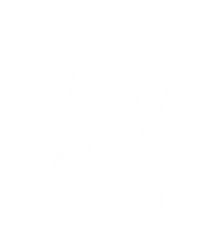 A white version of the Vow + Vision logo. We serve a variety of clients in both Saratoga New York and the surrounding area.