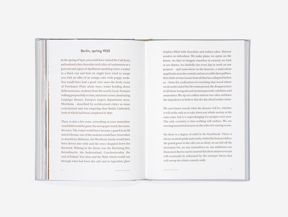 Thumbnail: inside pages of reasons to be hopeful book by school of life