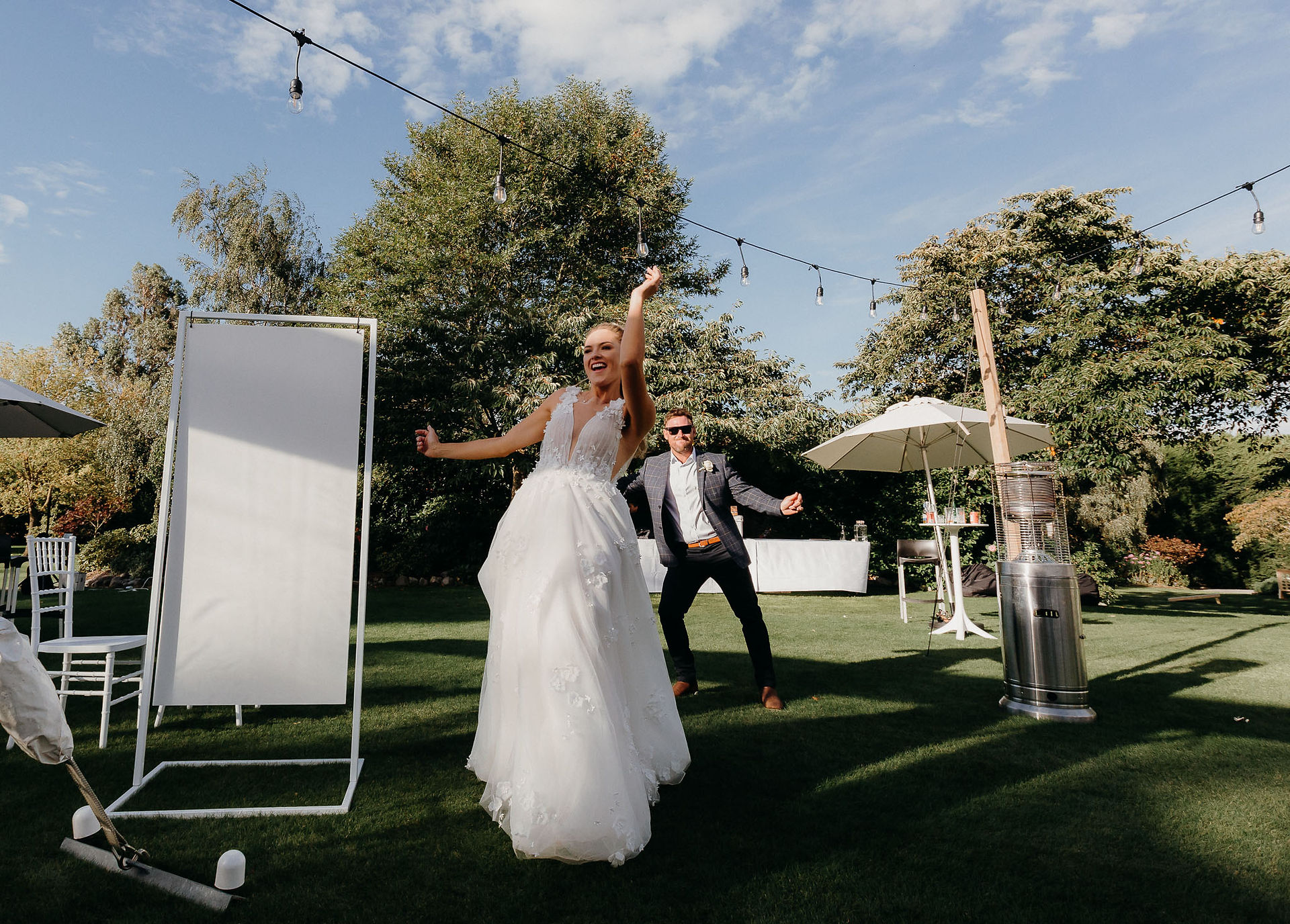 Clear marquee wedding reception at Joheen Estate