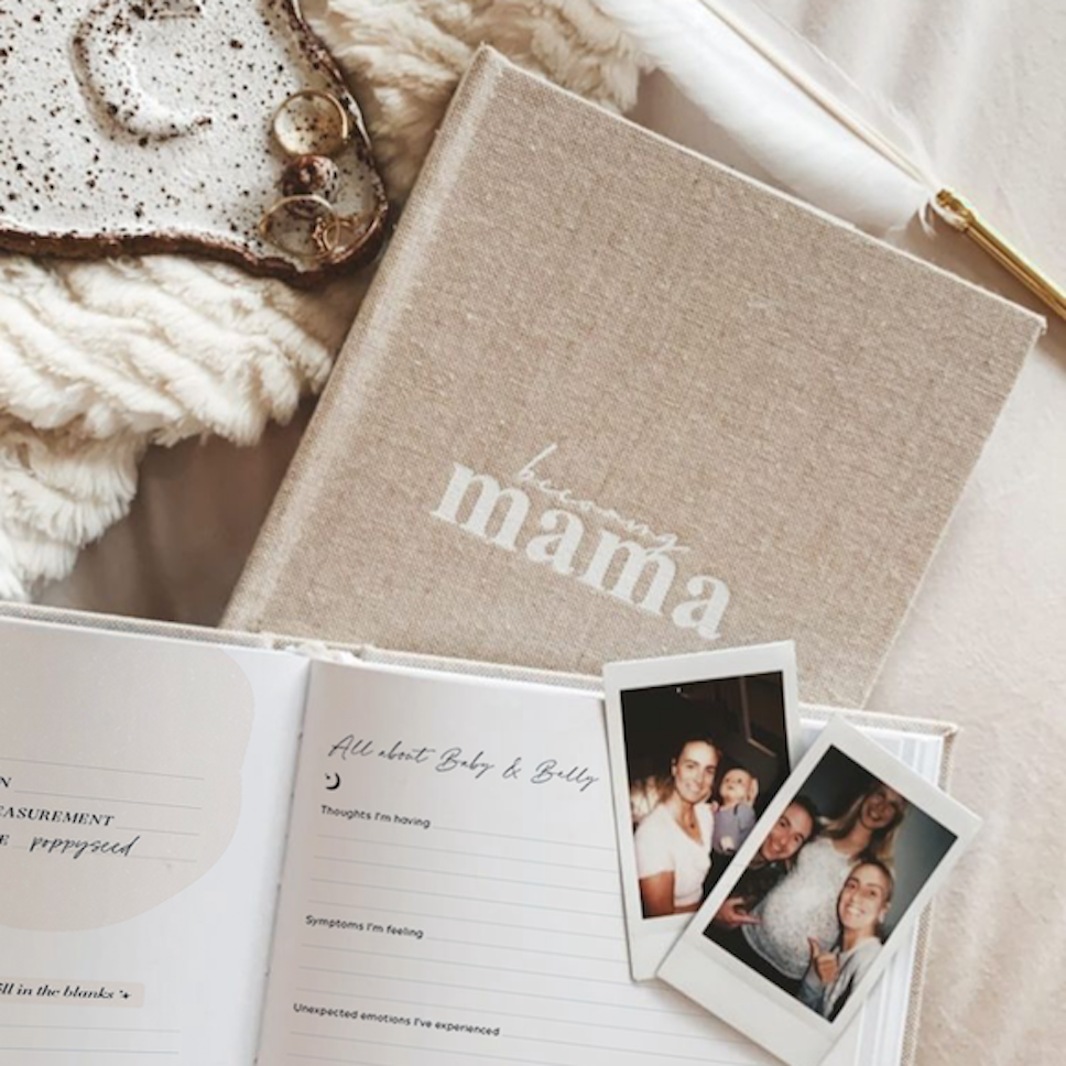 Thumbnail: becoming mama journal sand colour