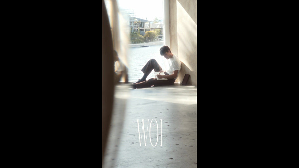Thumbnail: outside linen cover of WOI introspective journal