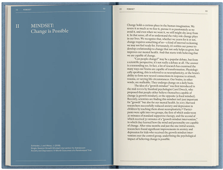 Thumbnail: inside pages of the anti-anxiety notebook therapy journal