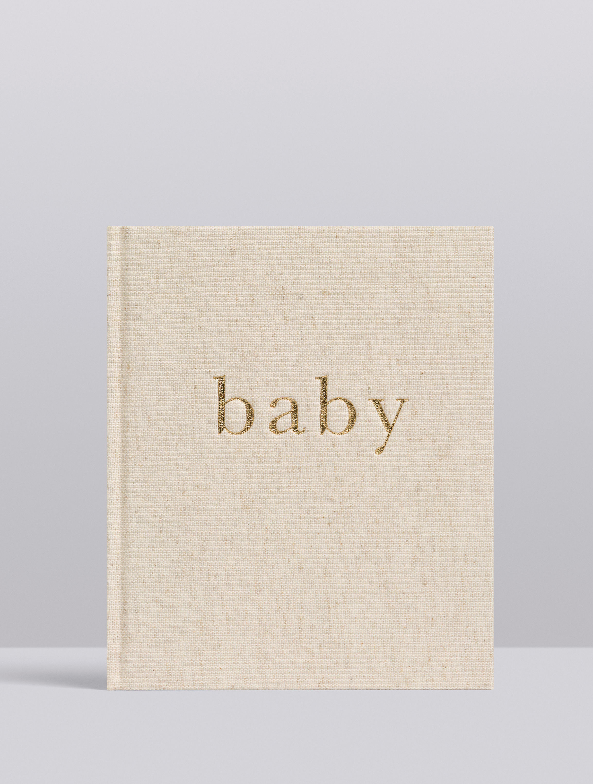 front linen cover with gold foil boxed journal