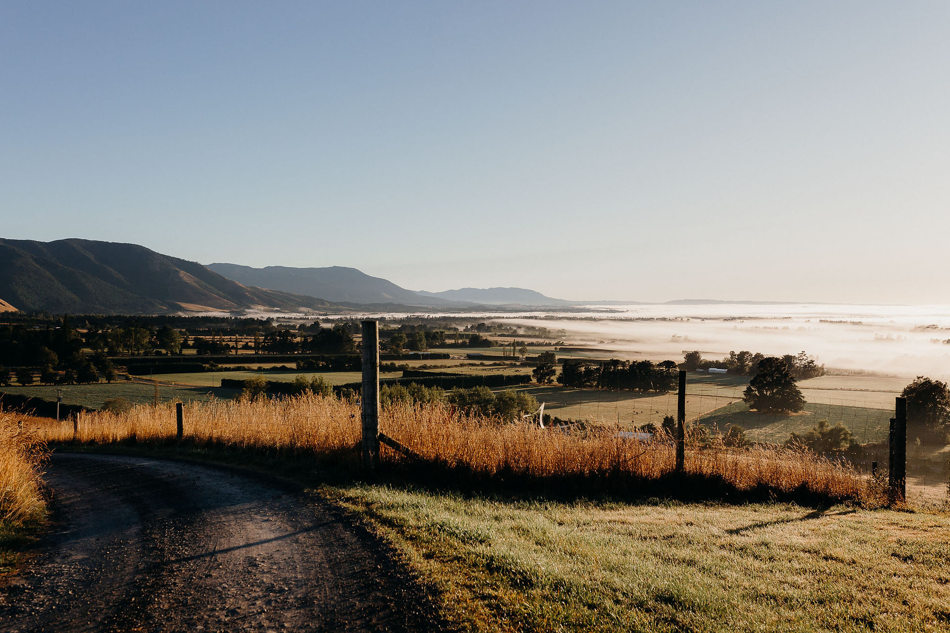 The wedding morning landscape