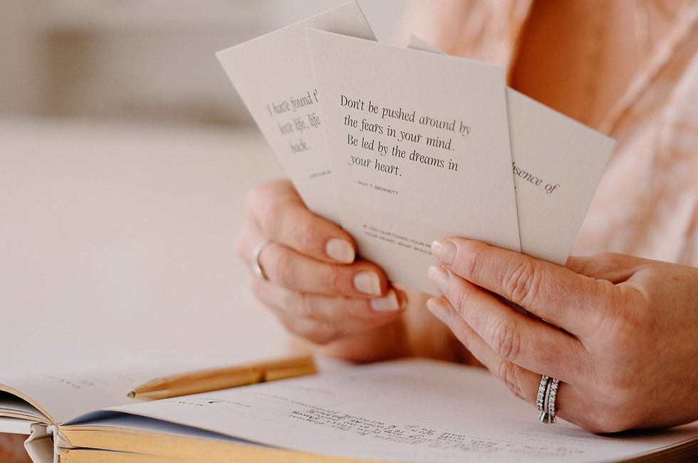 Thumbnail: The art of living/to be alive card decl by olive and page in a white box