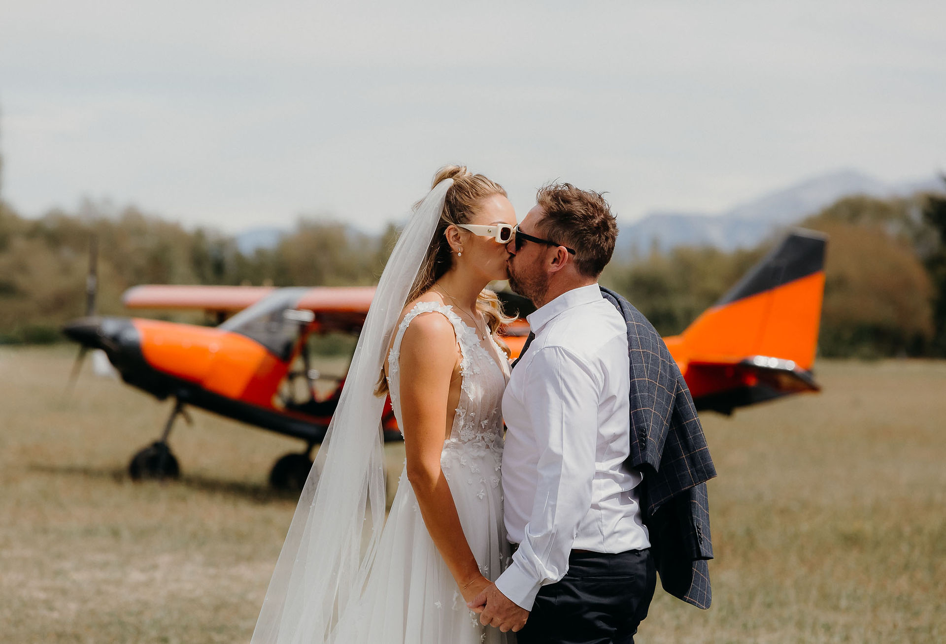 Bride and groom portraits before their Canterbury wedding