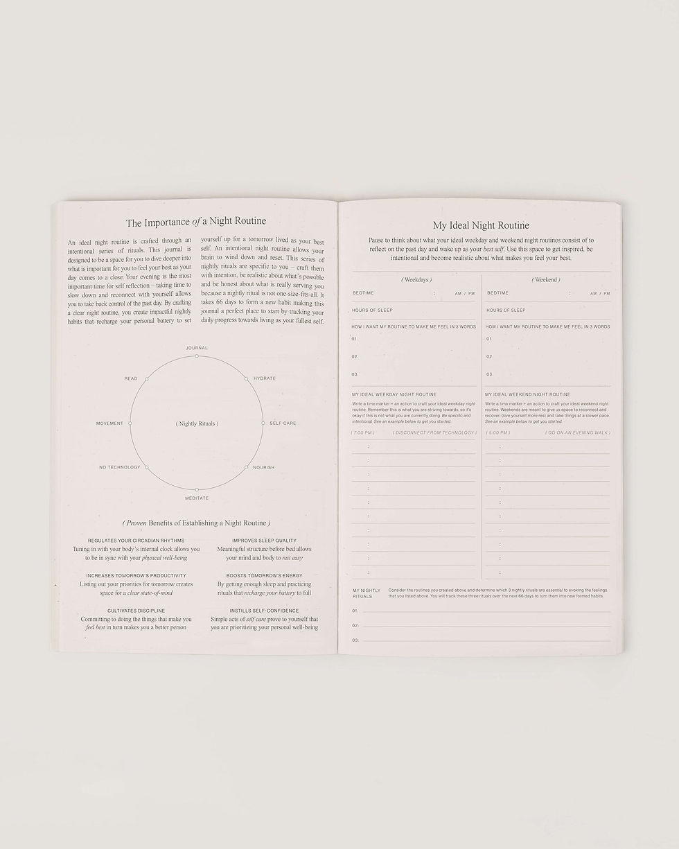 Thumbnail: black night routine journal by Wilde House paper