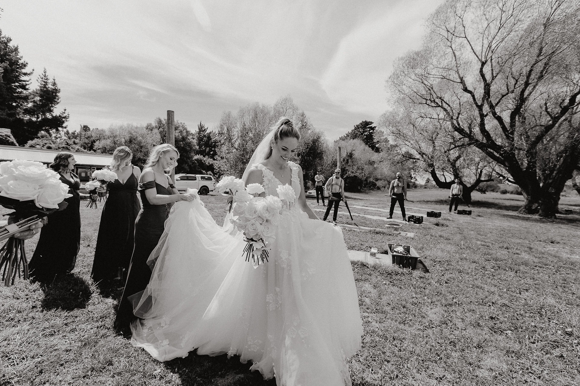 Bride and groom sharing a first look before their Canterbury wedding