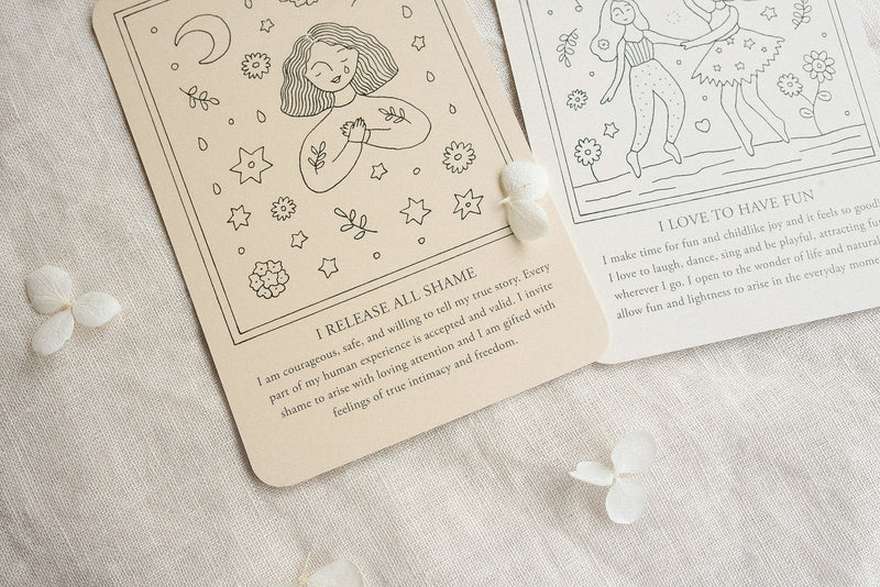 Thumbnail: self affirmation cards pastel colours