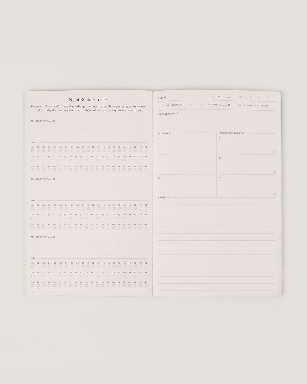 Thumbnail: black night routine journal by Wilde House paper