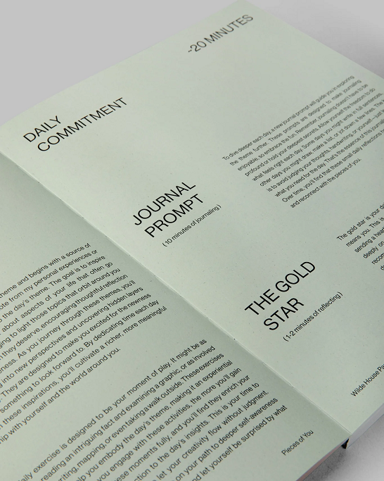 Thumbnail: beautiful guided journal called Pieces of You by Wilde House Paper