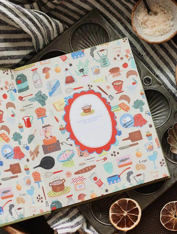 Thumbnail: Linen covered recipe journal