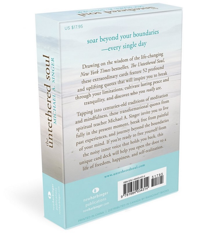Thumbnail: pale blue and grey card deck with a black horse on the cover - the untethered soul