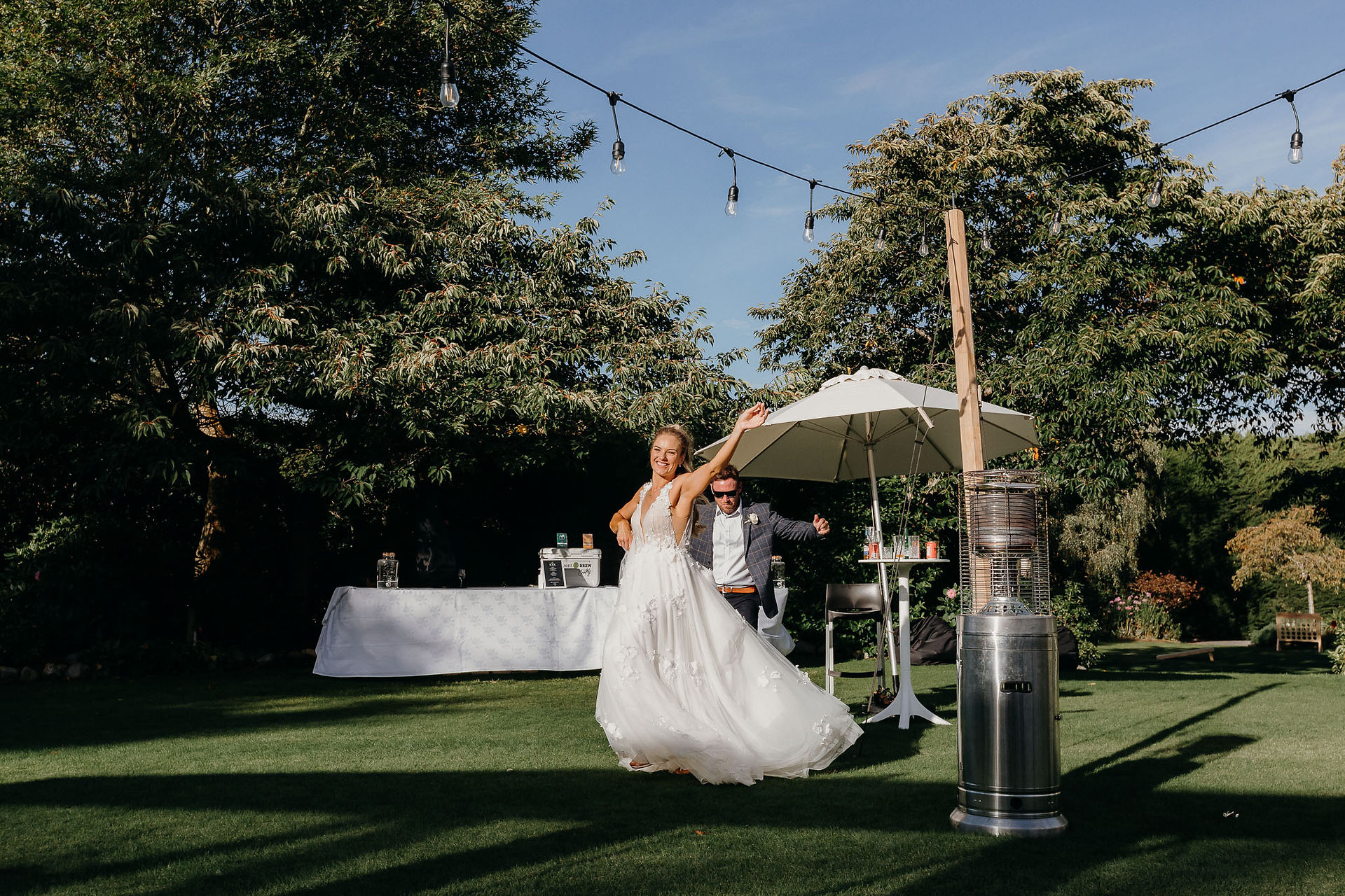 Clear marquee wedding reception at Joheen Estate