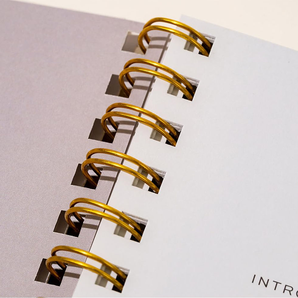 Thumbnail: spiral bound detail of forget you not grief journal