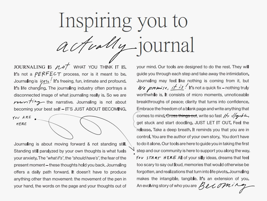 intro to the hardcover journal by wilde house paper with circle cut out