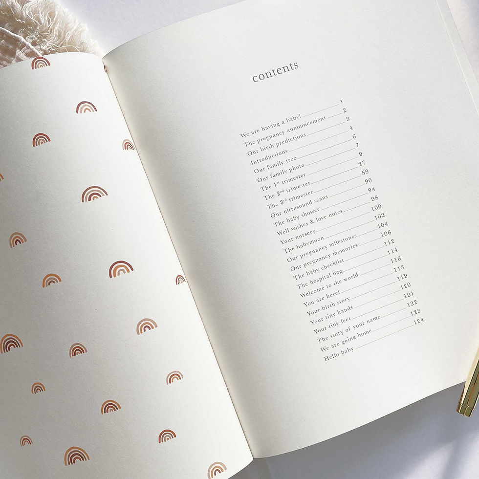 Thumbnail: My pregnancy journal with orange cover and rainbow design