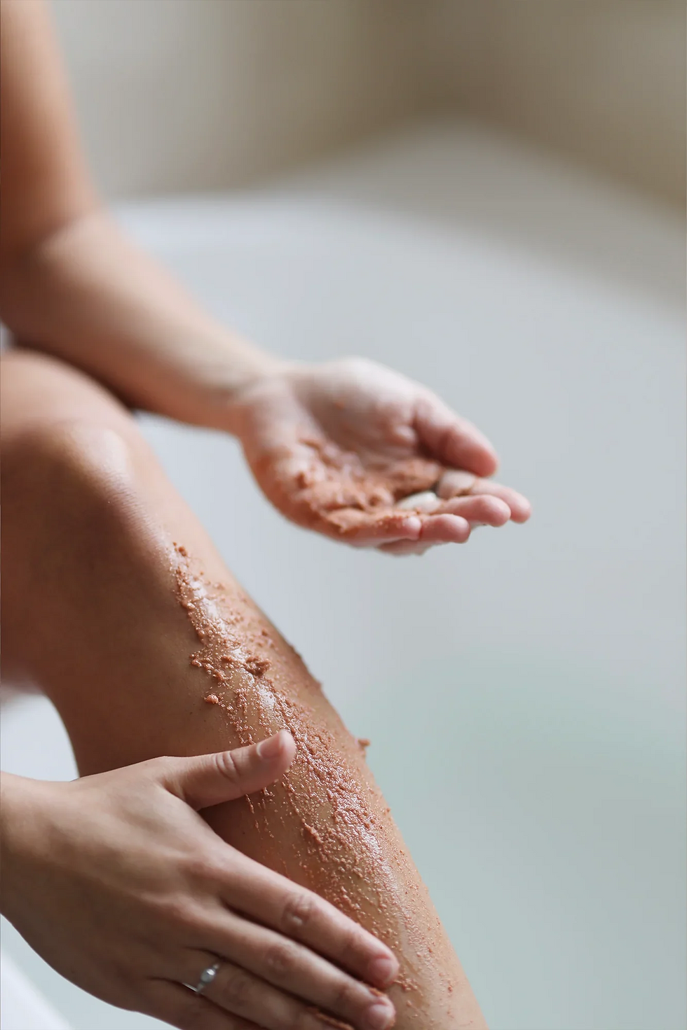 Gracious Minds Manifestation Body Exfoliation Scrub in ruby red pouch
