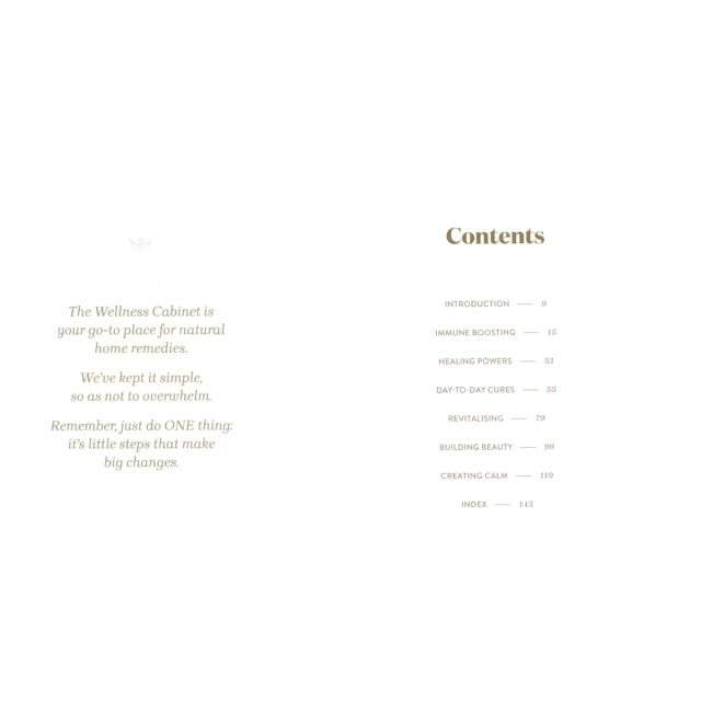 The wellness cabinet book table of contents