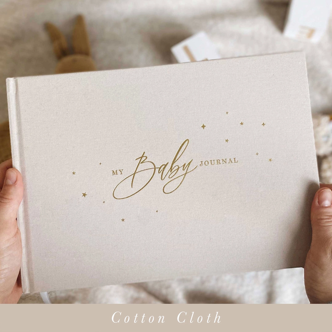 My Baby Journal pearl baby keepsake memory book with inside pages to record details