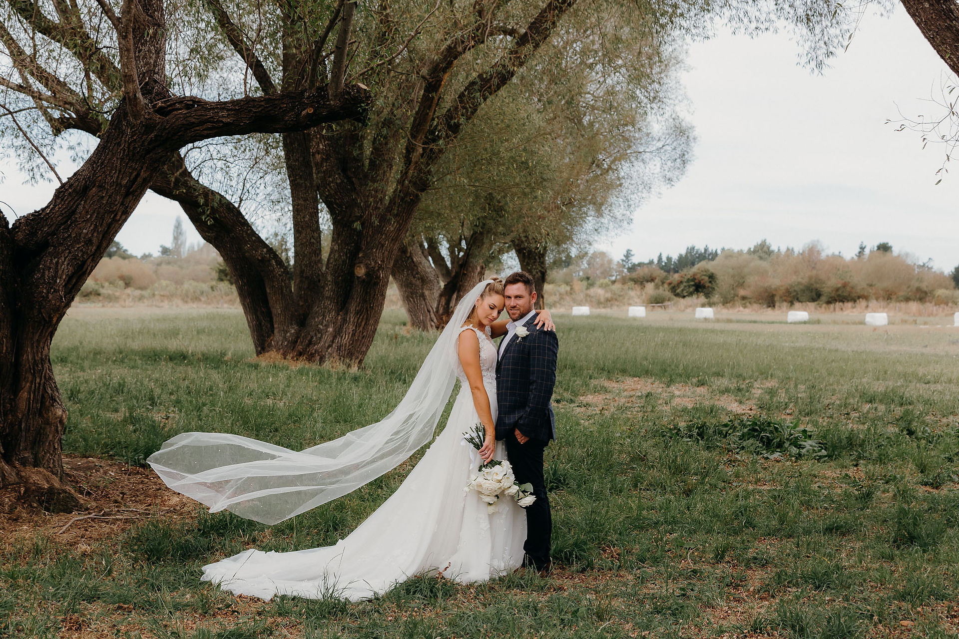 Bride and groom portraits before their Canterbury wedding