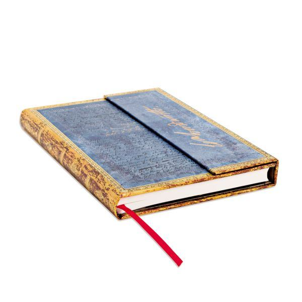 Thumbnail: blue front cover and gold edging on william wordsworth blank journal from paperblanksk