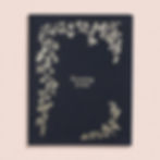 Growing You pregnancy journal navy linen front cover with gold foil botanical design
