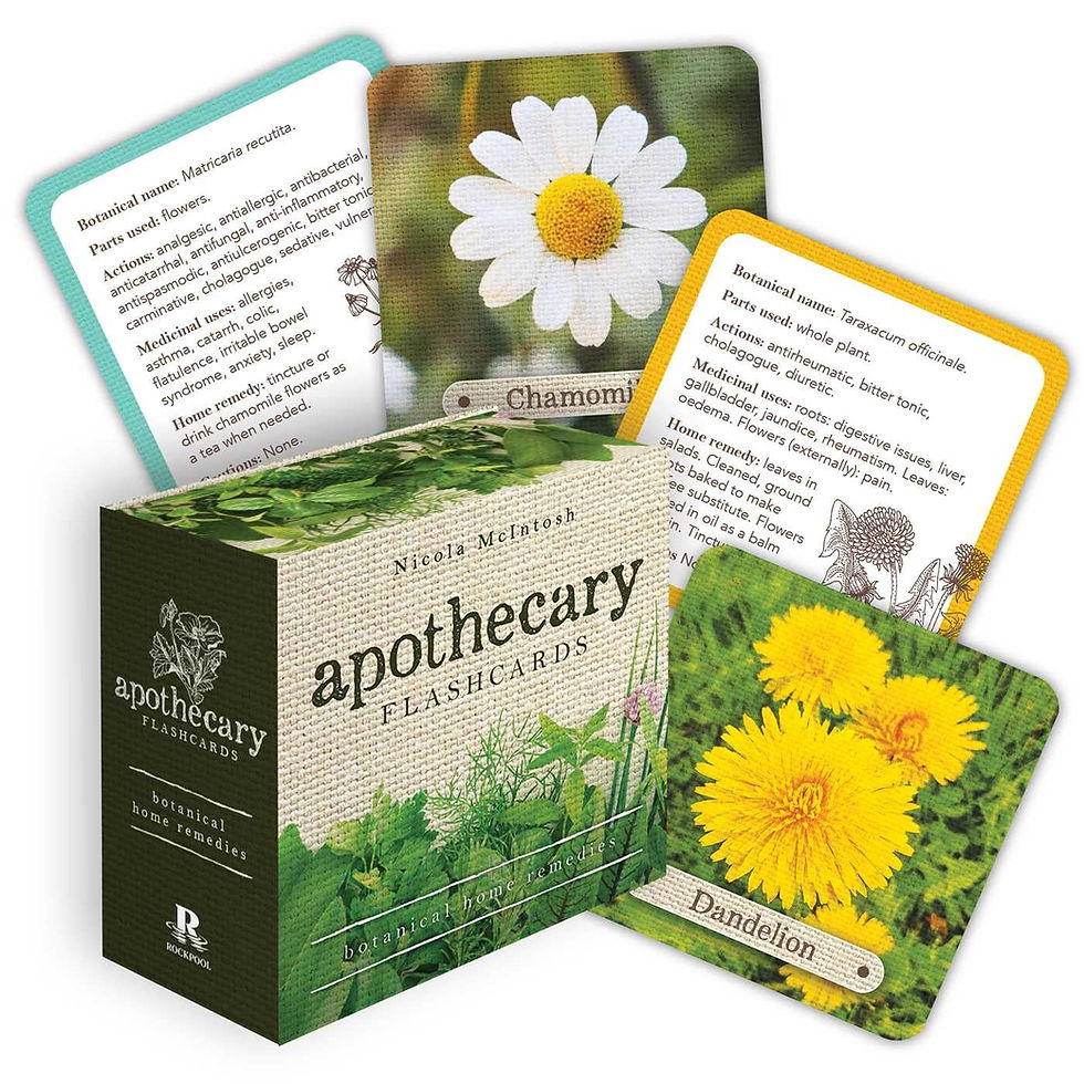 front cover and box of apothecary flashcards