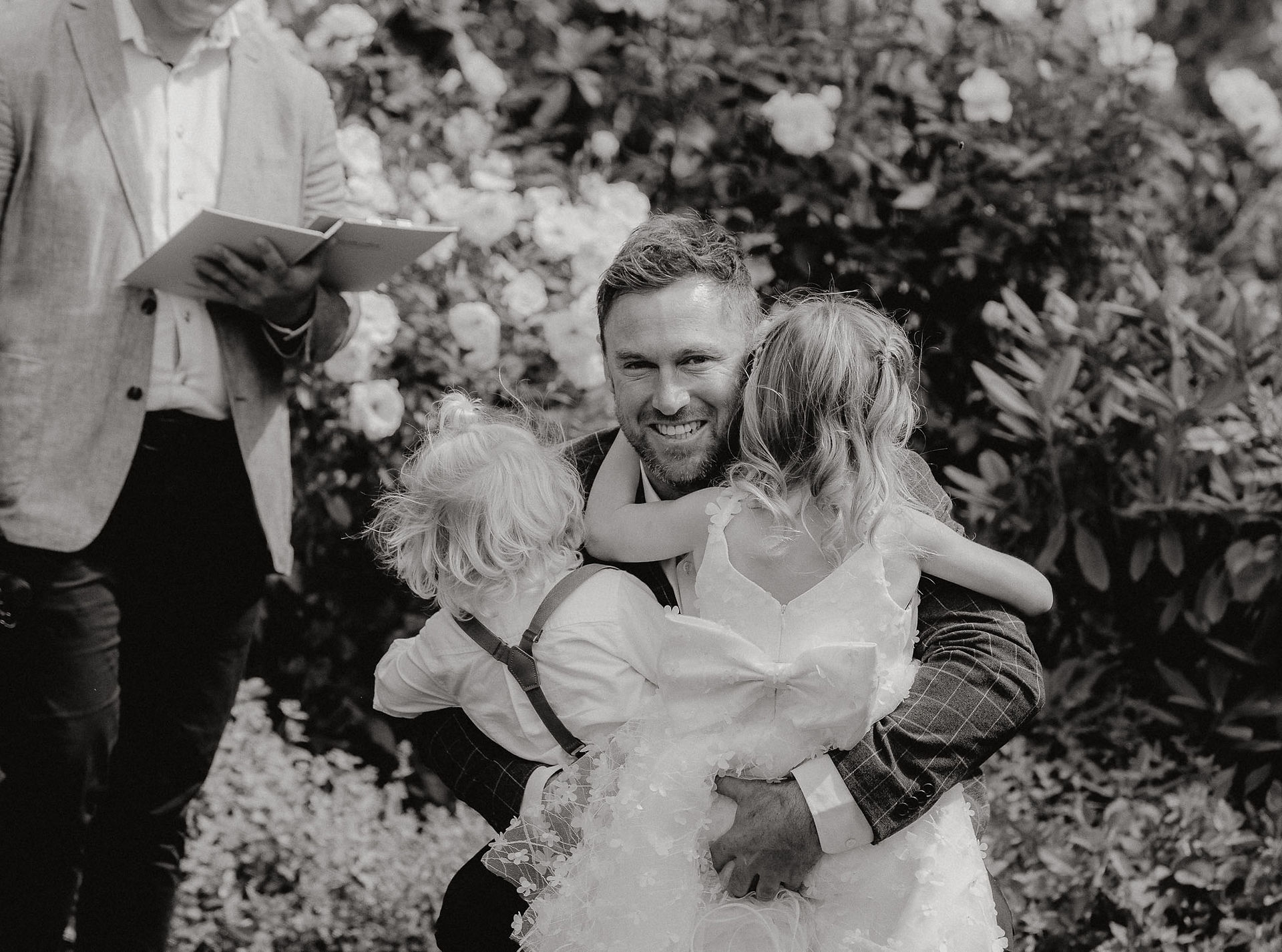 Bride and groom exchanging vows at a Canterbury wedding