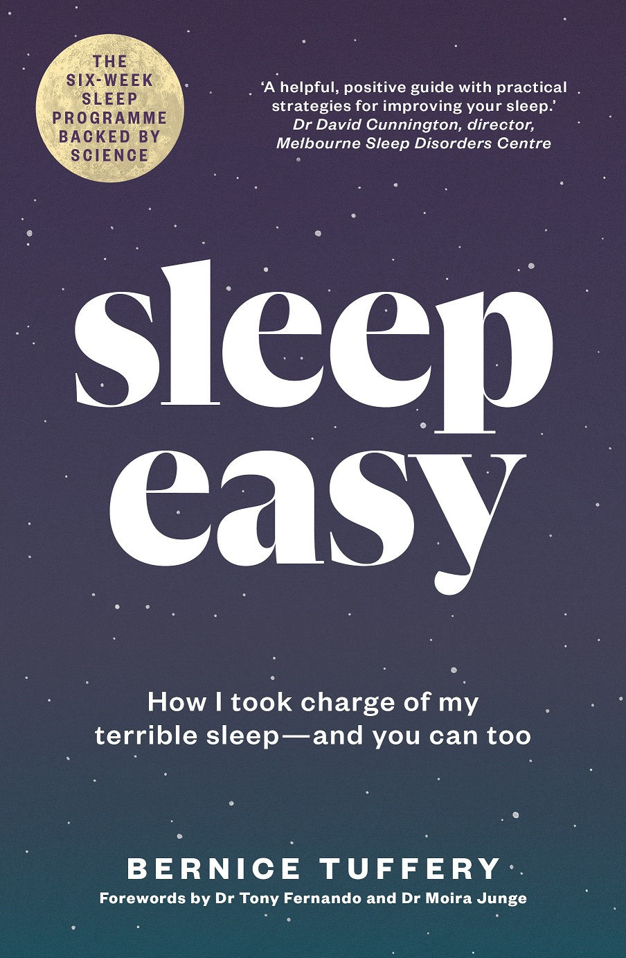 dark cover with stars of book Sleep Easy