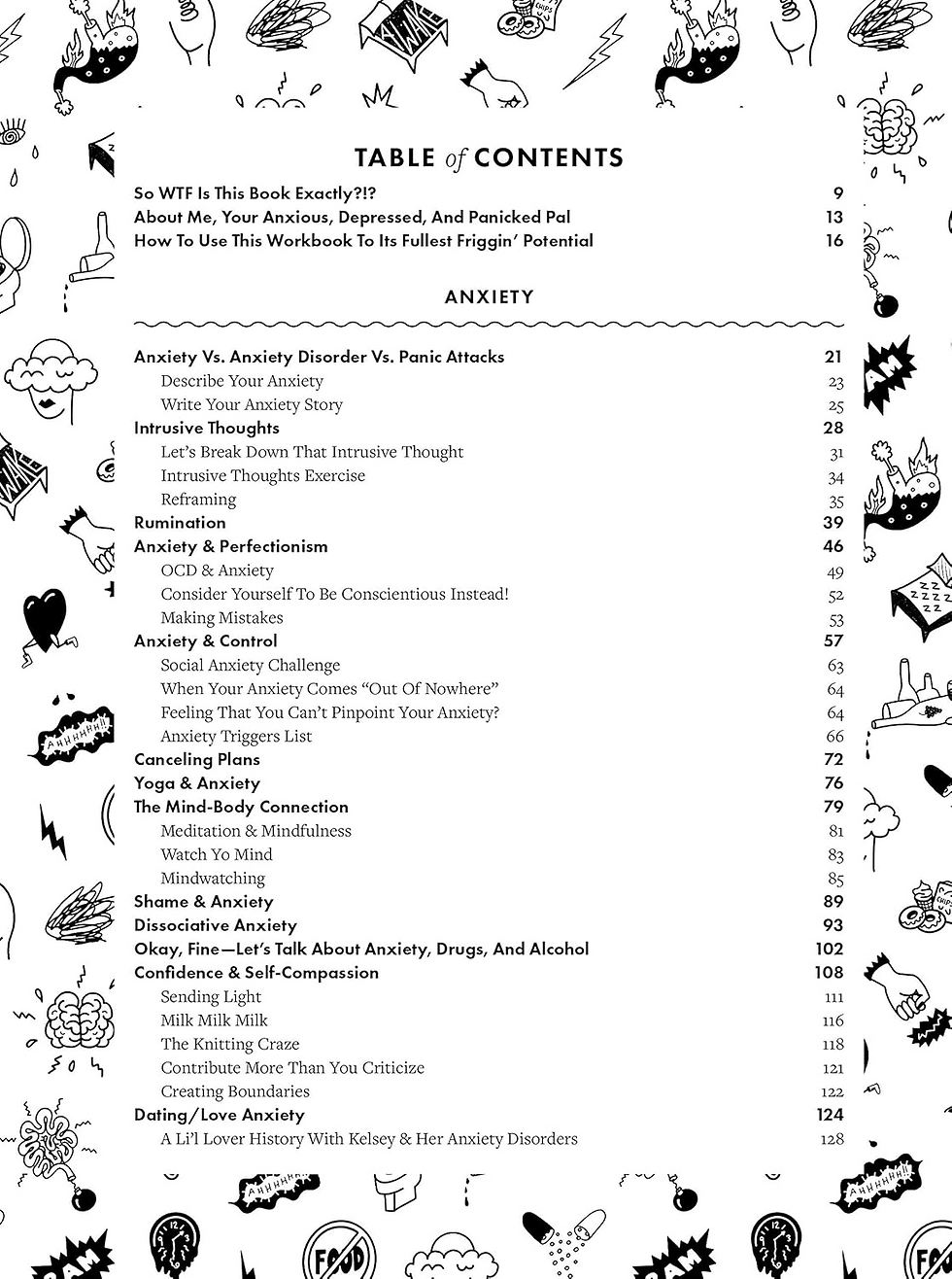 Thumbnail: inside pages of book Don't F*cking Panic