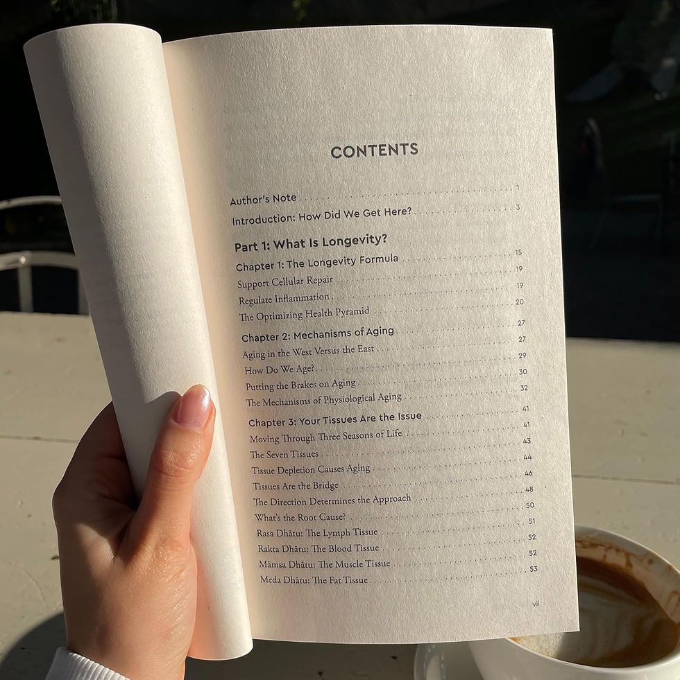 Thumbnail: inside pages of book The Longevity Formula