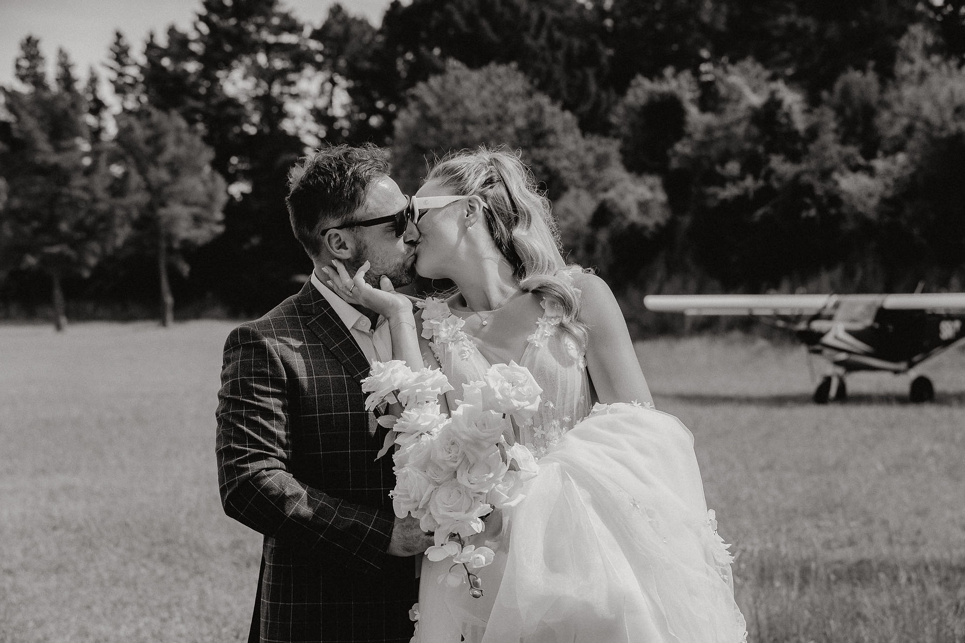Bride and groom portraits before their Canterbury wedding