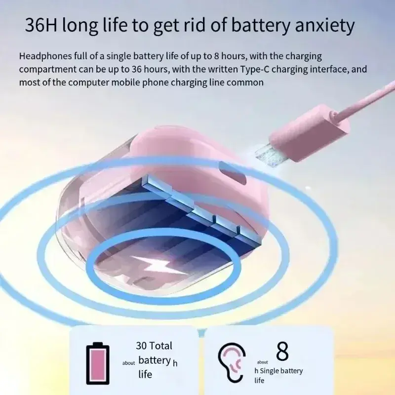 Miniaturbild: T6 TWS Earbuds Wireless Bluetooth 5.0 With LED Display