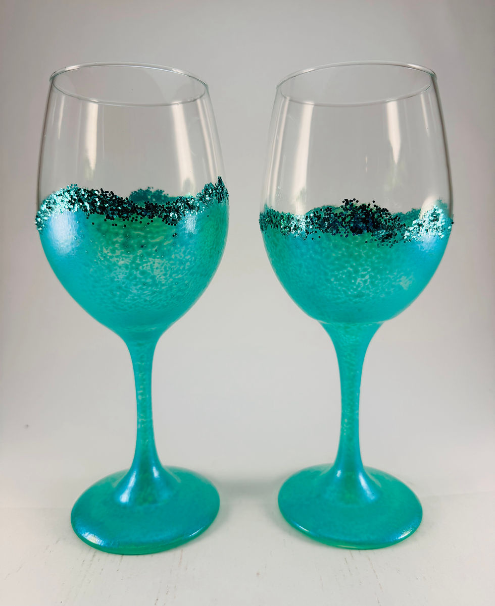 Teal with Teal Glitter