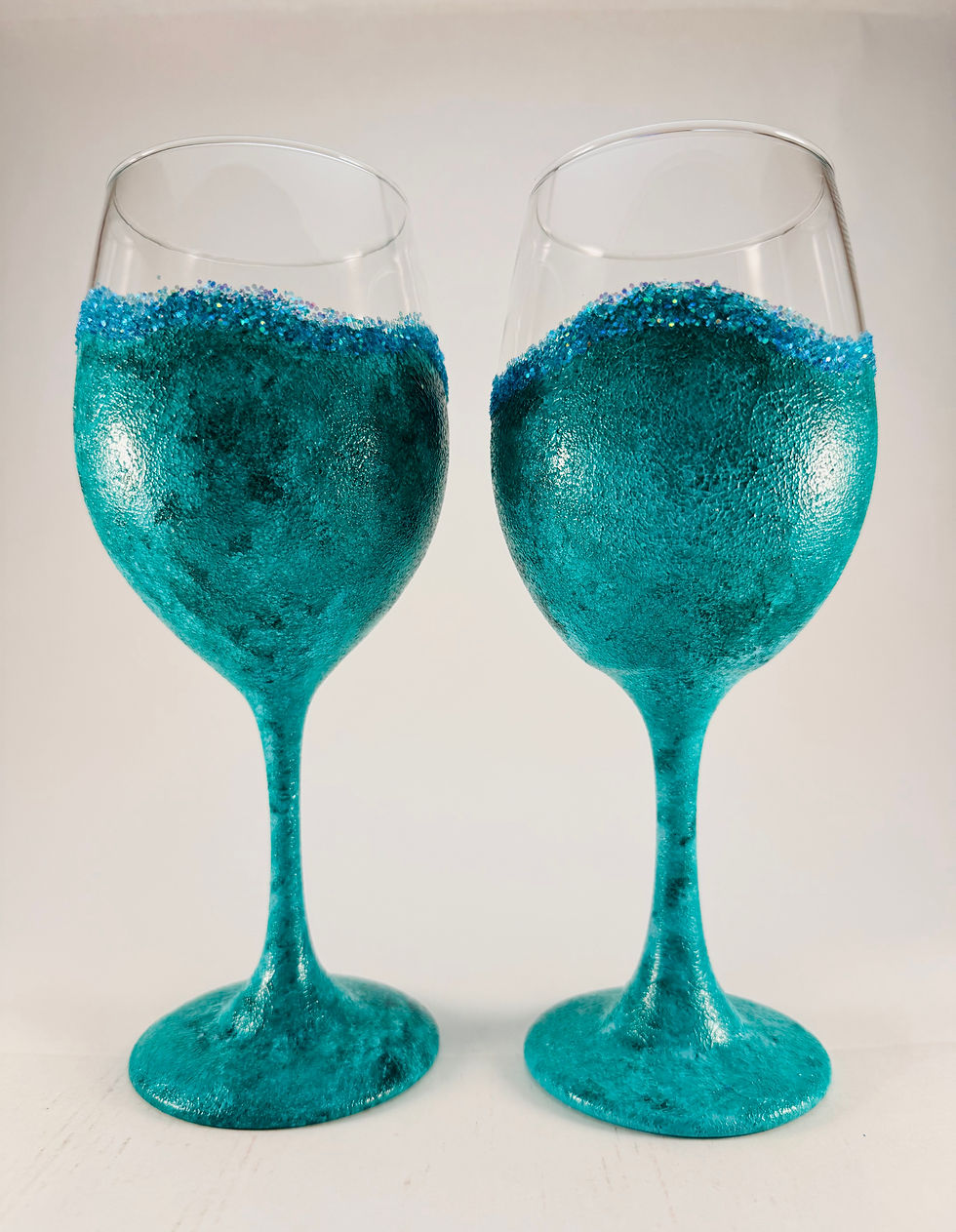 Multi Tone Teal with Blue Glitter