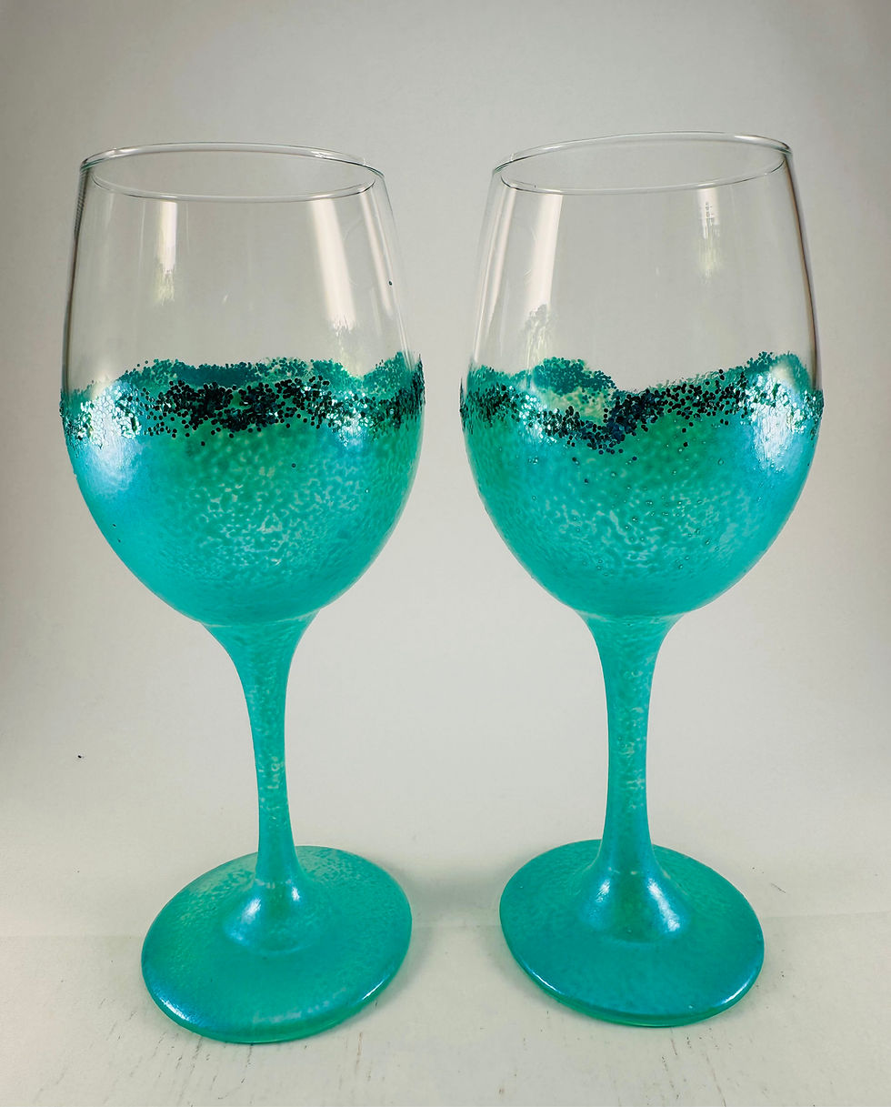 Teal with Teal Glitter