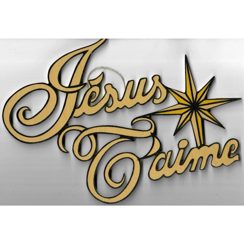 Cadre bois Jesus t’aime