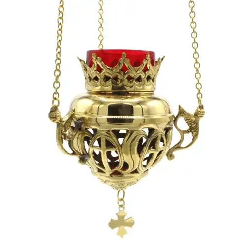 Grande lampe sanctuaire avec couronne