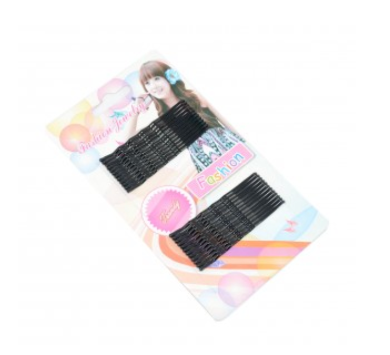 PINCE CHEVEUX 6CM ONDULE NOIR CARTE DE 24 PCS