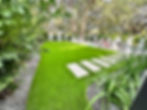 backyard artificial turf installation