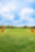 Land plot management - real estate concept with a vacant land on a green field available f